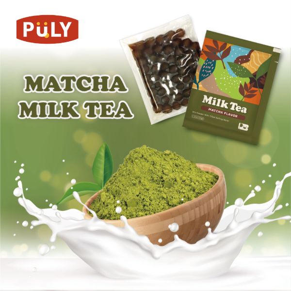 Refreshing Matcha Boba Milk Tea